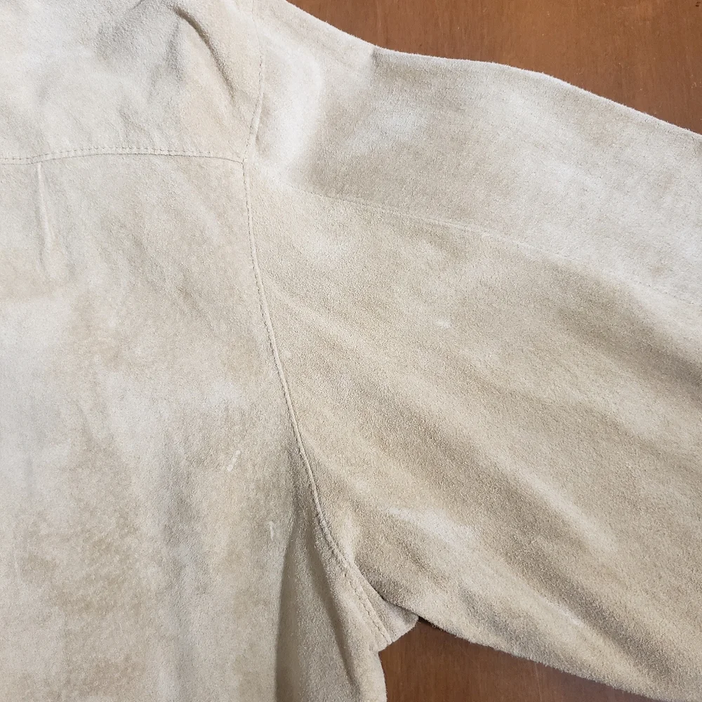 ALAN FLUSSER 100% Suede Men’s Shirt Medium Long Sleeve Button, New with Tags - Picture 10 of 13